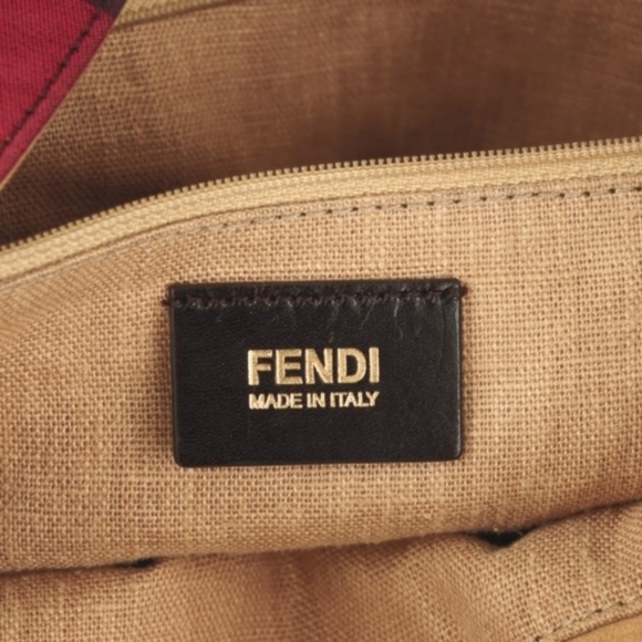 Authentic FENDI Canvas Striped Pequin Hobo in Multicolor - Picture 3 of 6